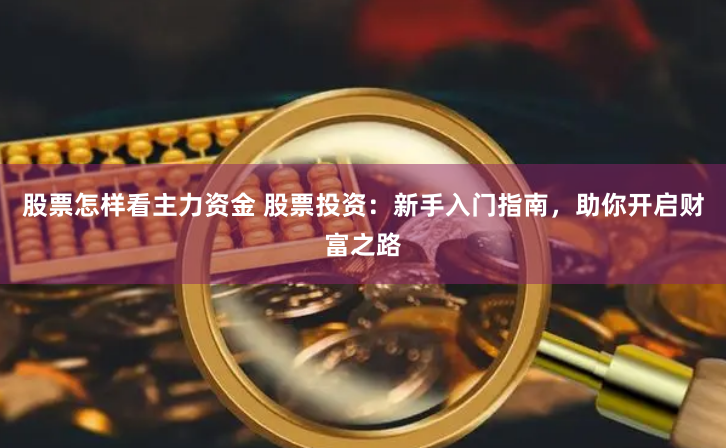 股票怎样看主力资金 股票投资：新手入门指南，助你开启财富之路