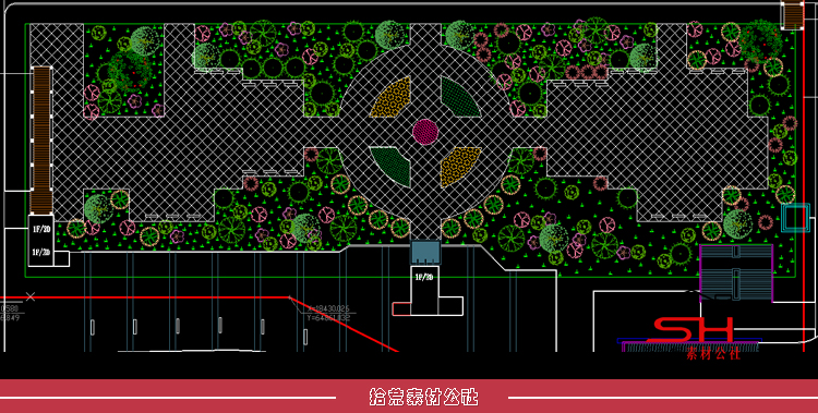 市政市民公园广场规划景观绿化设计方案CAD施工图总平面布置图纸 第11张