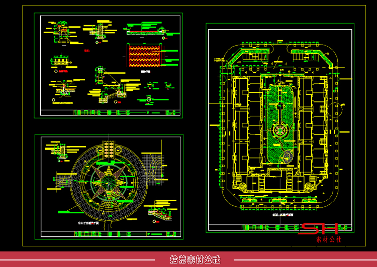 市政市民公园广场规划景观绿化设计方案CAD施工图总平面布置图纸 第19张