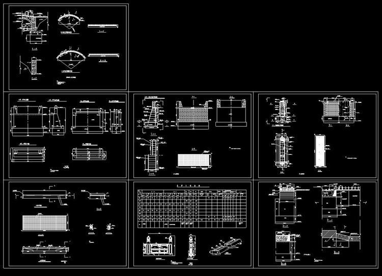 石拱桥人行天桥木桥钢桥景观桥梁小品设计CAD施工图详图图纸方案 第13张