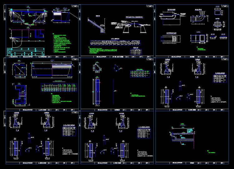 石拱桥人行天桥木桥钢桥景观桥梁小品设计CAD施工图详图图纸方案 第14张
