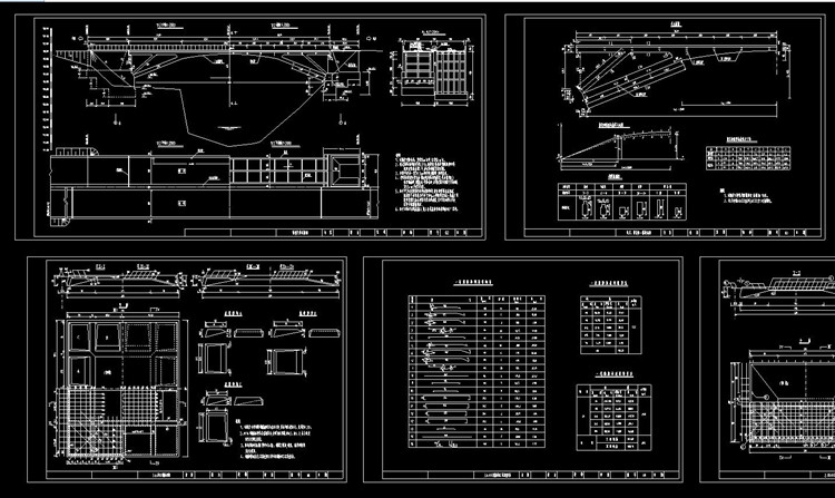 石拱桥人行天桥木桥钢桥景观桥梁小品设计CAD施工图详图图纸方案 第18张