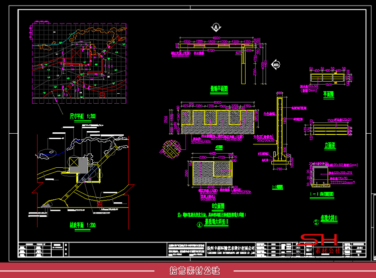 城市市政市民公园广场景观绿化设计CAD平立剖面施工图详图纸资料 第18张
