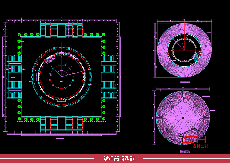 园林古建古塔塔楼宝塔寺庙佛塔建筑设计CAD施工大样详图素材素材 第14张