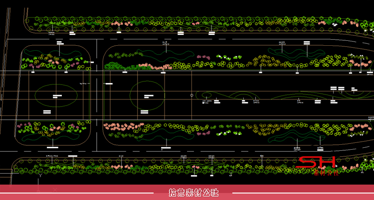 城市市政公园道路景观设计绿化种植CAD施工图平面面节点详图素材 第9张