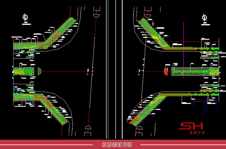 城市市政公园道路景观设计绿化种植CAD施工图平面面节点详图素材 第16张