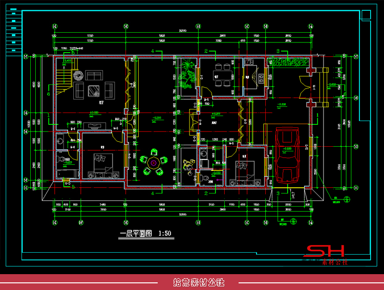 古典传统老北京中式四合院别墅庭院住宅建筑设计CAD施工平面图纸 第2张