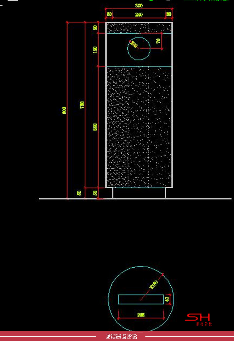 室内外园林景观小品垃圾桶垃圾箱CAD节点大样详图施工图设计素材 第7张