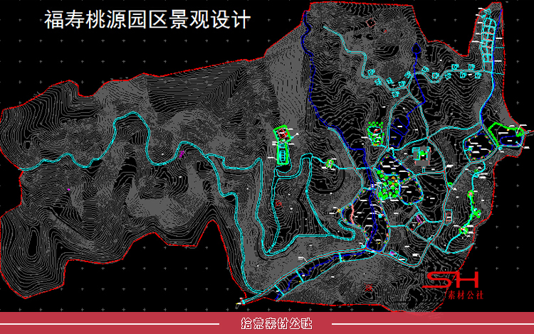 旅游区农业生态园农家乐度假村景观绿地规划CAD总平面图设计素材 第15张