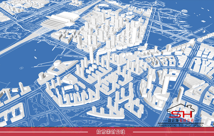 滨水城市规划建筑设计资料图纸全套参考案例SU模型CAD平面效果图 第16张