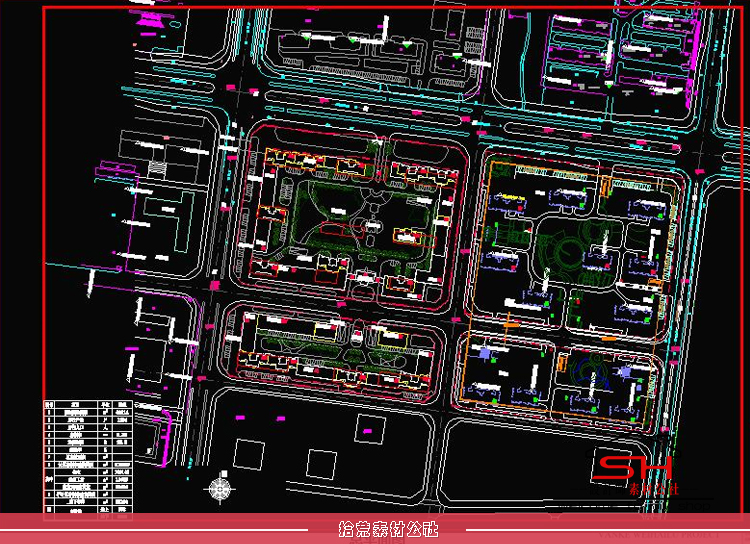 住宅小区商业街建筑配套景观规划设计方案CAD平面图PPT文本效果图 第1张