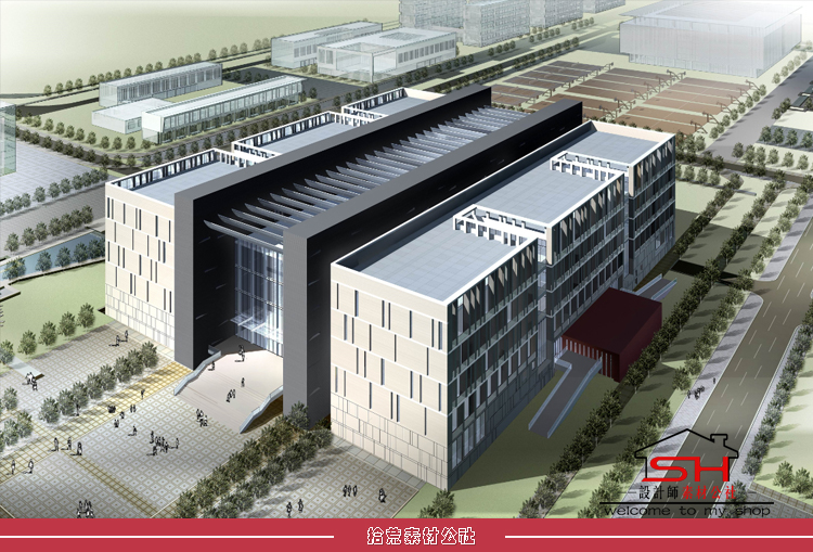 城市学校图书馆档案室建筑设计方案文本效果图CAD施工图纸SU模型 第9张