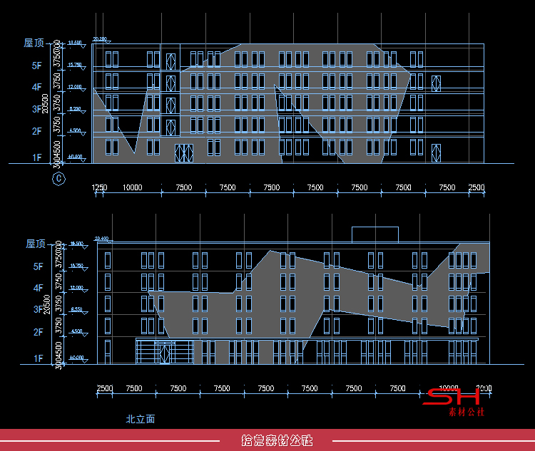 城市学校图书馆档案室建筑设计方案文本效果图CAD施工图纸SU模型 第26张