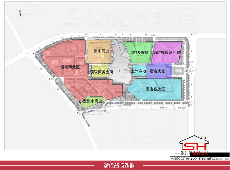 中式仿古商业步行街综合体建筑设计方案CAD施工平面效果图SU模型 第15张