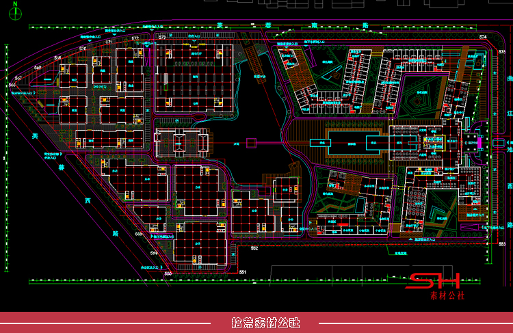 中式仿古商业步行街综合体建筑设计方案CAD施工平面效果图SU模型 第18张