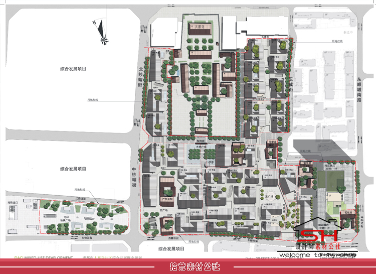 中式仿古商业步行街综合体建筑设计方案CAD施工平面效果图SU模型 第29张