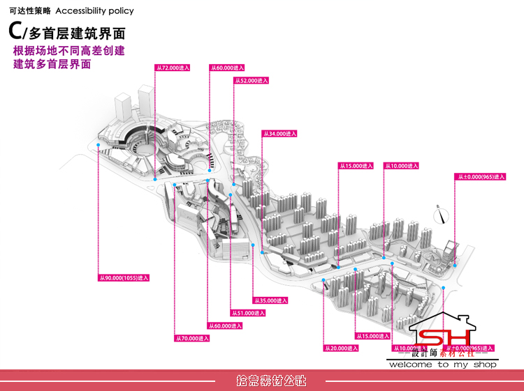 城市商业综合体购物中心广场建筑规划设计文本效果图CAD施工图纸 第6张