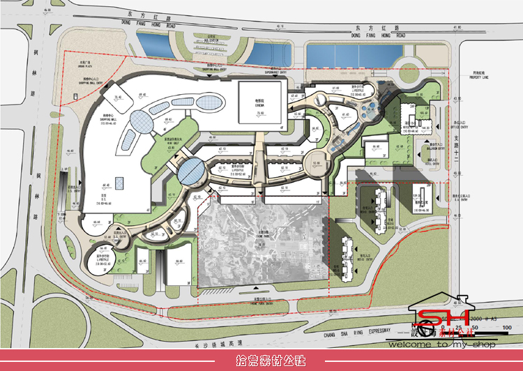 城市商业综合体购物中心广场建筑规划设计文本效果图CAD施工图纸 第13张