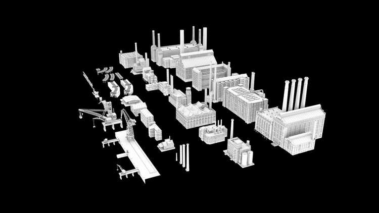 FBX OBJ MA/MB港口码头工厂场景设计参考三维模型素材A672 第2张