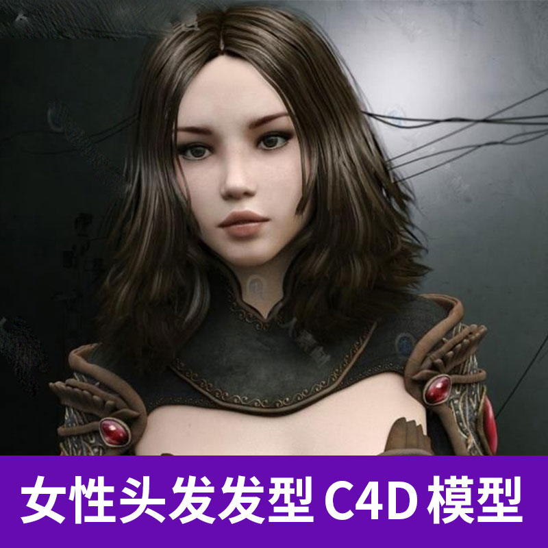 DAZ Studio G3女性毛发头发直发卷发流行发型样式三维模型A1267图片