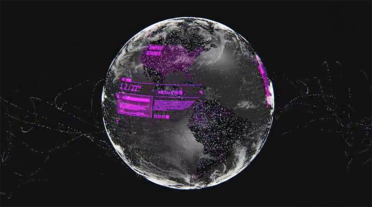 黑色3D立体地球信息数据企业宣传业务讲解AE视频素材模版AE174 第2张