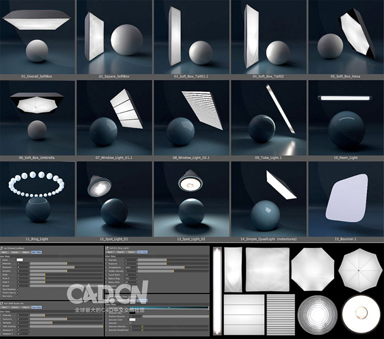C4D阿诺德渲染器HDR材质灯光环境天空舞台金属场景预设1875 第2张