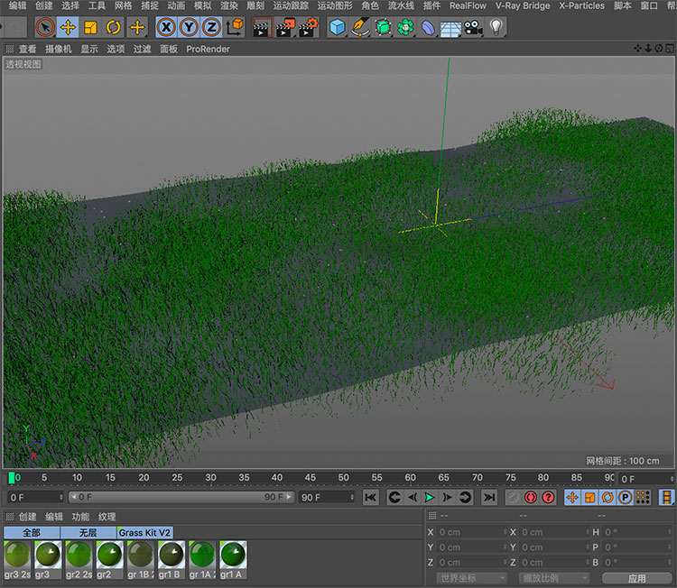 C4D Vray草坪草地园艺生成器预设Grass Kit v2 3D设计素材A339 第2张