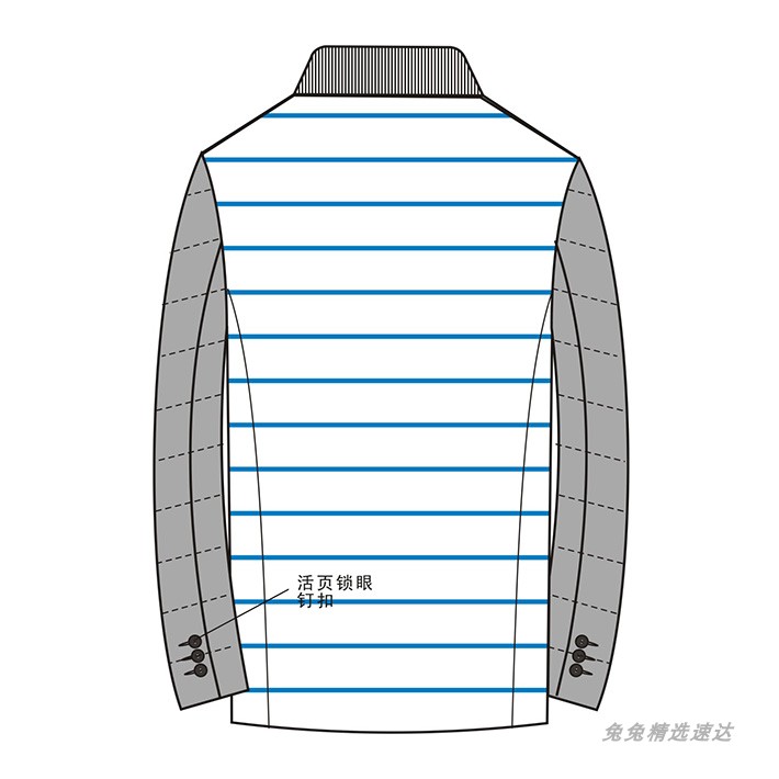 男士西装款式图线稿效果图正反素材服装设计临摹资料练习 第3张