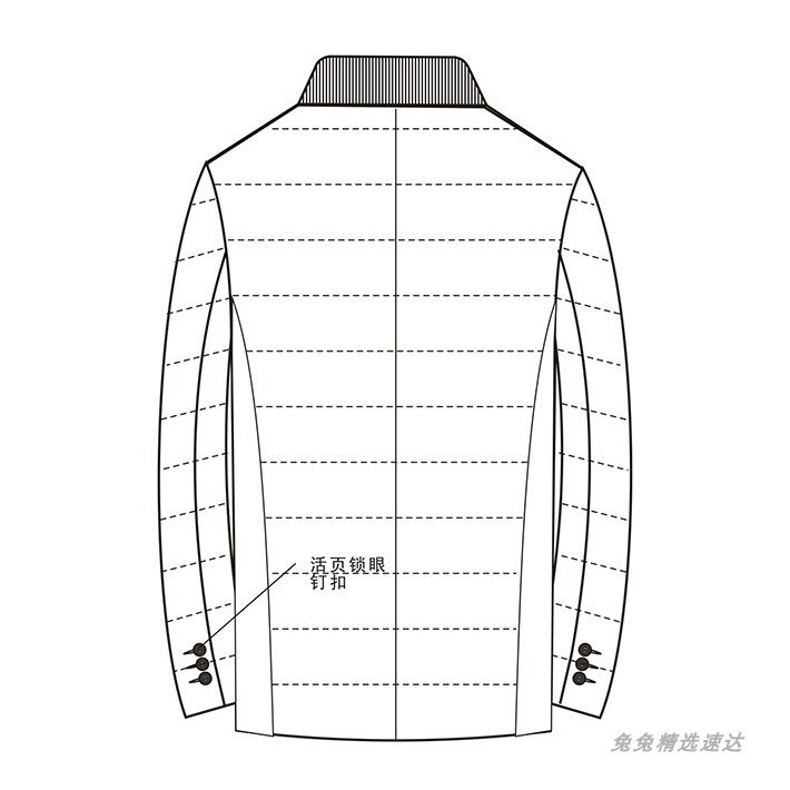 男士西装款式图线稿效果图正反素材服装设计临摹资料练习 第8张