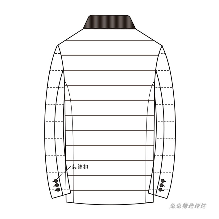 男士西装款式图线稿效果图正反素材服装设计临摹资料练习 第13张