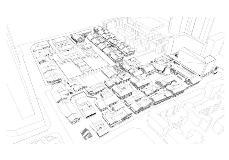 新中式仿古商业街区步行街建筑方案文本设计施工图CAD图纸SU模型 第9张