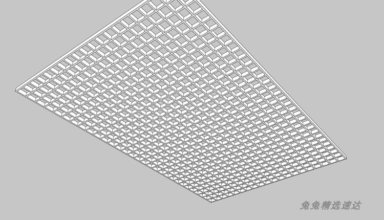 草图大师厂房改造LOFT工业风格构件室内管道吊顶排风扇格栅SU模型 第7张