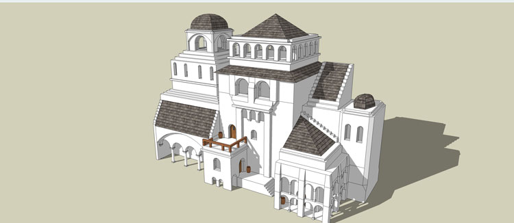 教堂古堡城堡 SU模型 西方欧式古建塔楼酒堡sketchup建筑设计素材 第10张