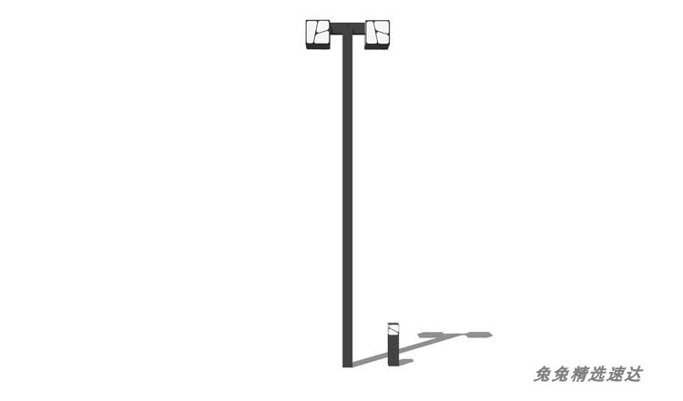 sketchup古典园林新中式灯柱仿古灯石灯景观灯庭院灯SU模型LS93 第7张