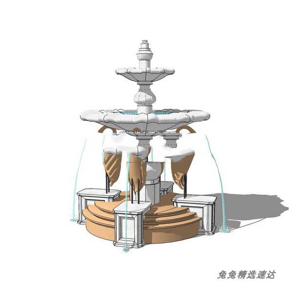 sketchup鸟类动物雕塑su模型仙鹤白鹤小品摆件su草图大师模型设计 第11张