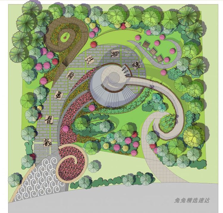 体育公园文化城市景观绿地设计滨水公园线性湿地公园小游园su模型 第18张