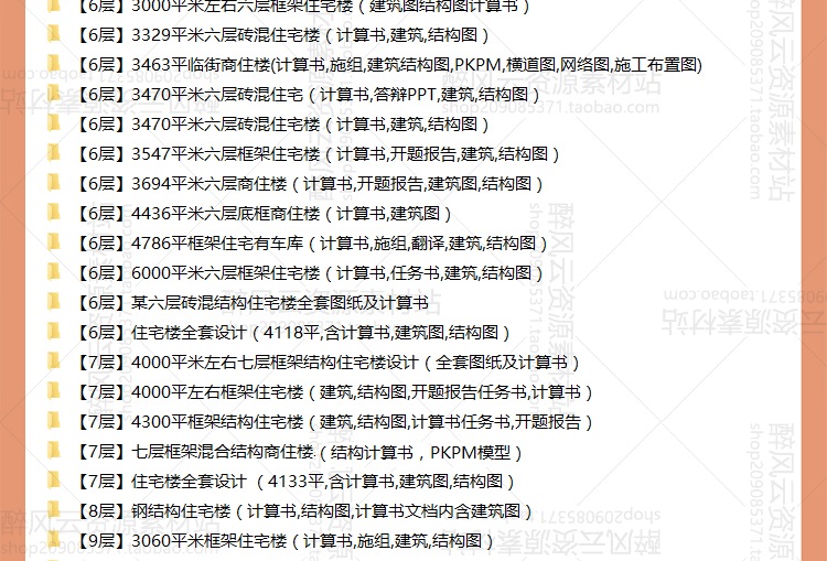 土木工程住宅商住居民楼大学设计算建筑结构施工CAD图纸成品全套 第6张