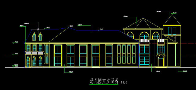 幼儿园su模型新中式欧式现代建筑3dmax施工图cad图纸效果图设计 第15张