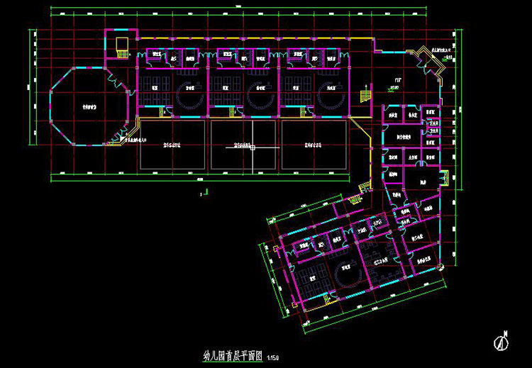 幼儿园su模型新中式欧式现代建筑3dmax施工图cad图纸效果图设计 第17张