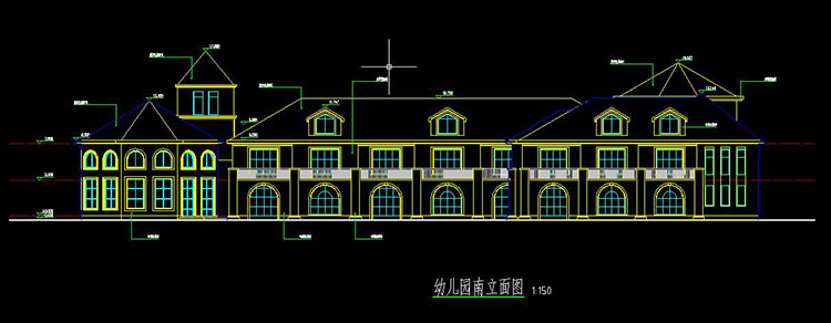 幼儿园su模型新中式欧式现代建筑3dmax施工图cad图纸效果图设计 第18张