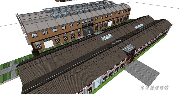 工厂厂房仓库改造工业厂区艺术区su草图大师sketchup模型素材合集 第14张