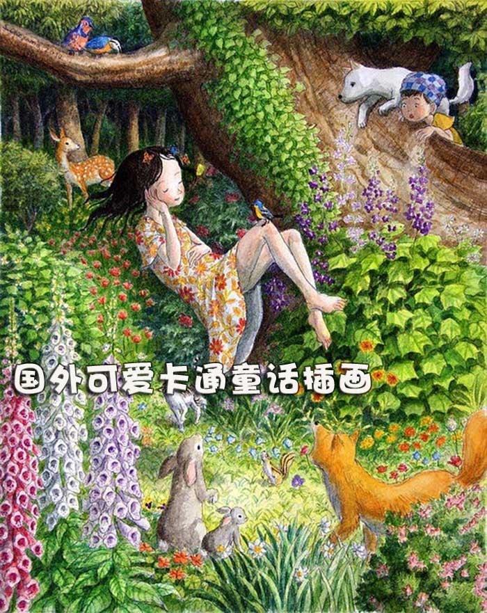 手绘可爱卡通儿童童话绘画插画临摹参考素材图片 第7张