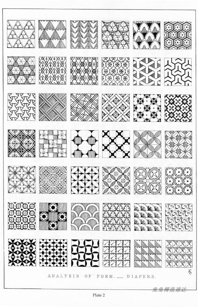 维多利亚风格【植物花叶主题】建筑纹样纹饰图案集 绘画插画素材 第14张