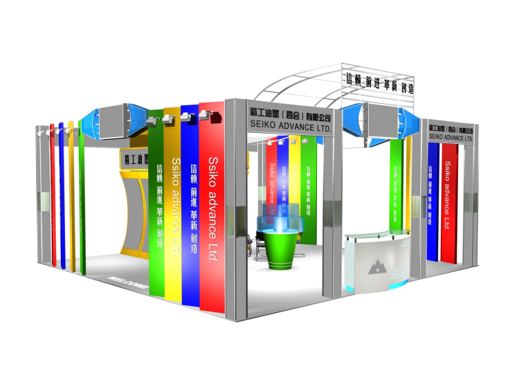 3dmax模型 商业展览展厅设计3D模型 展示展会展柜3d效果图模型库 第7张