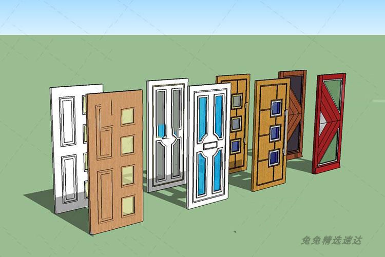 SU室内门门套房门家具构件模型素材草图大师sketchup现代家装设计 第27张