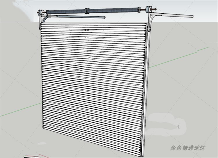 SU卷帘门模型卷闸铁链门车库卷帘大门sketchup卷帘防盗门小品素材 第14张