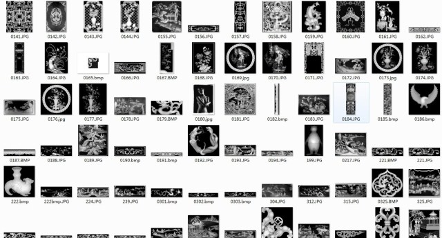 雕花图库/中欧式CAD图案/灰度图/镂空矢量文件/隔断花纹素材/文泰 第10张