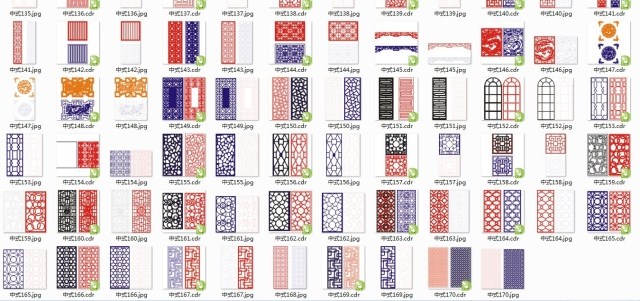 雕花图库/中欧式CAD图案/灰度图/镂空矢量文件/隔断花纹素材/文泰 第16张