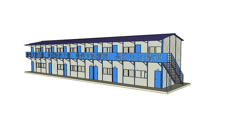 草图大师活动板房宿舍SU模型工地活动房板房建筑工地施工SU模型 第17张