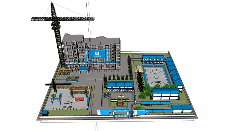 草图大师活动板房宿舍SU模型工地活动房板房建筑工地施工SU模型 第15张
